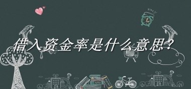 借入资金率来源于哪里？有什么含义吗？-老茶馆万事