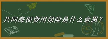 共同海损费用保险来源于哪里？有什么含义吗？-老茶馆万事