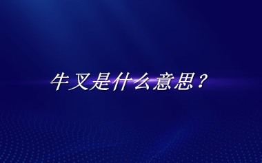 牛叉来源于哪里？有什么含义吗？-老茶馆万事