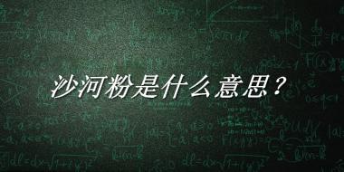 沙河粉来源于哪里？有什么含义吗？-老茶馆万事