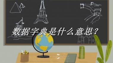 数据字典来源于哪里？有什么含义吗？-老茶馆万事