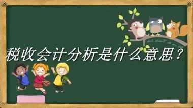 税收会计分析来源于哪里？有什么含义吗？-我的学习汇总