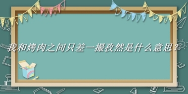 我和烤肉之间只差一撮孜然来源于哪里？有什么含义吗？-老茶馆万事