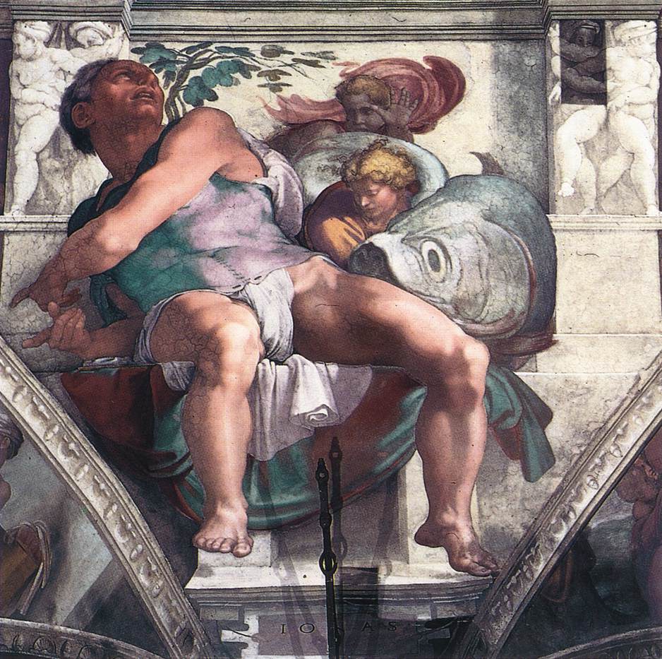 《西斯廷教堂天顶画：先知约拿》米开朗基罗知名作品赏析-我的学习汇总