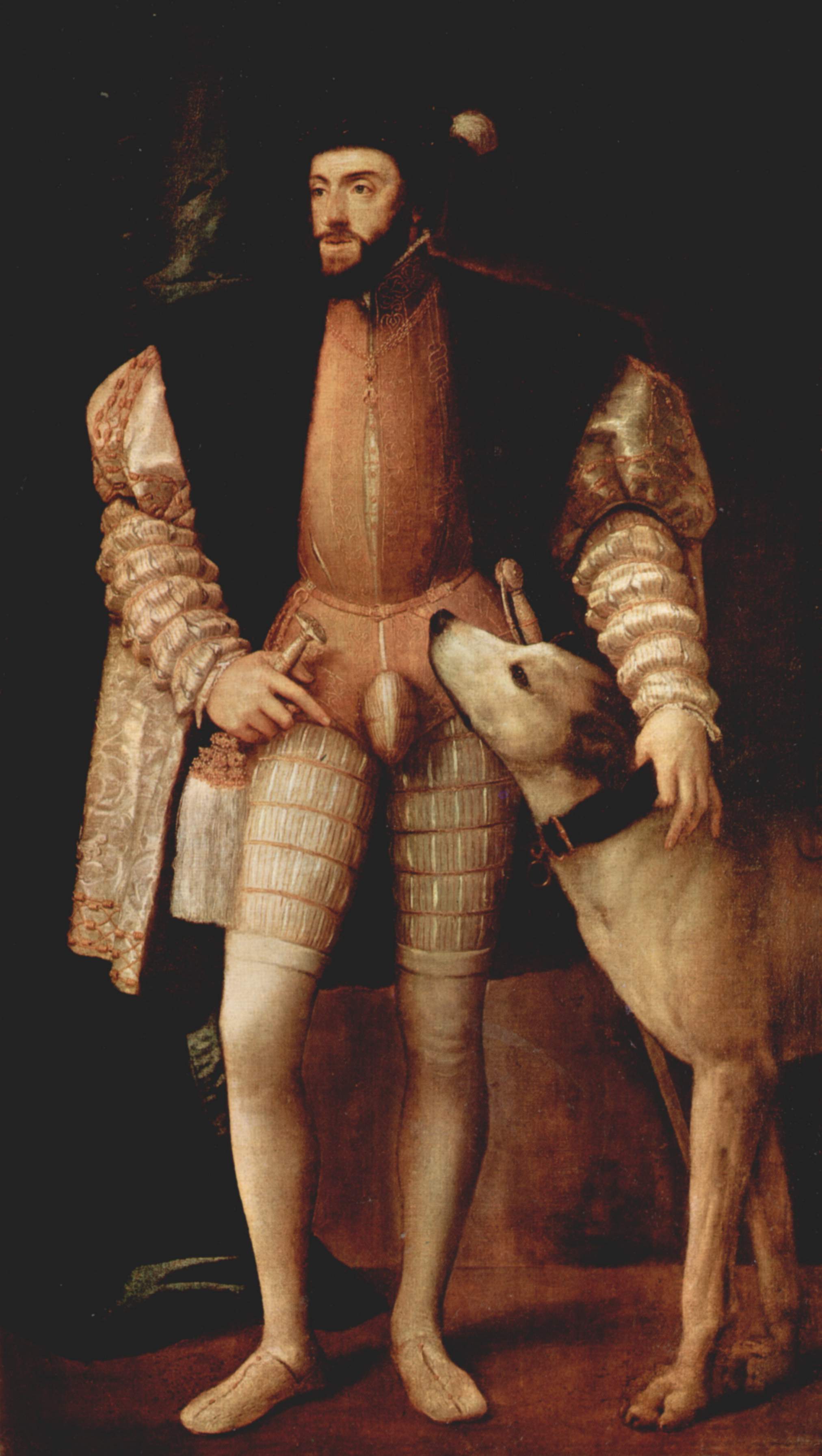 《查理五世与狗的肖像》提香知名作品赏析-老茶馆万事