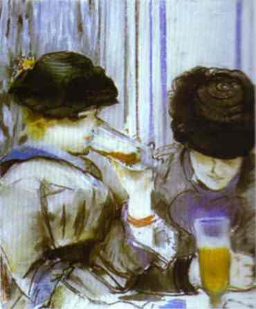 《两个正在喝酒的女人》爱德华·马奈知名作品赏析-老茶馆万事