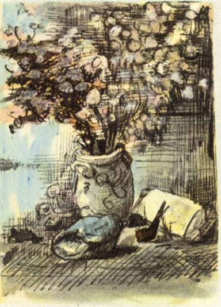 《在花瓶中的花》文森特·梵高知名作品赏析-老茶馆万事