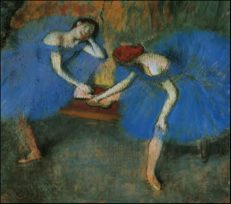 《蓝裙子的舞者》埃德加·德加知名作品赏析-老茶馆万事
