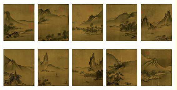 《西湖十景画芯》叶肖严知名作品赏析-老茶馆万事